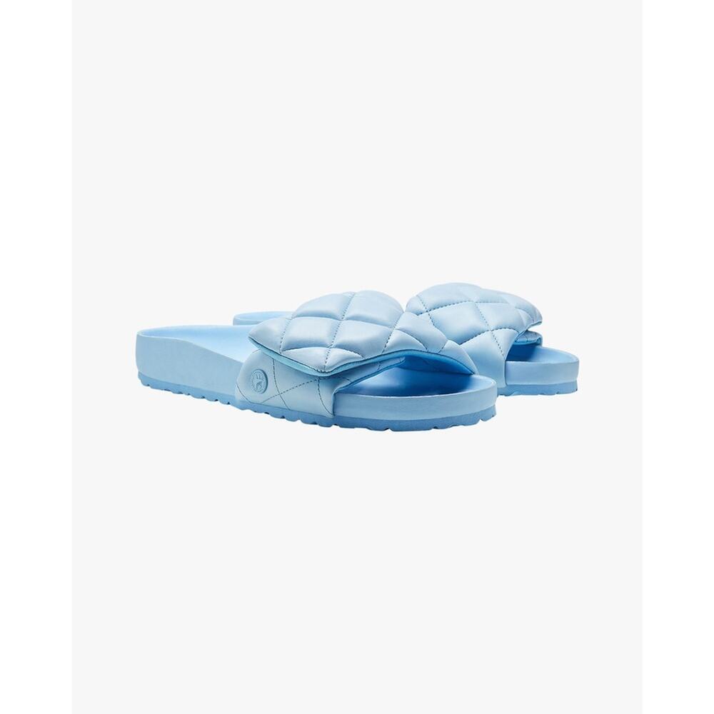 Birkenstock 1774 Womens III Sylt Padded Leather Flat Sandals Powder Blue Size 36